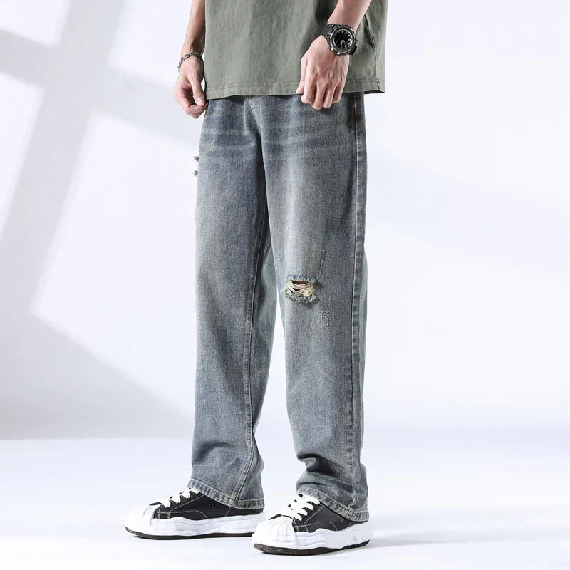 Bryce - Distressed Straight Leg Jeans
