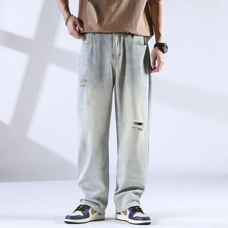 Bryce - Distressed Straight Leg Jeans