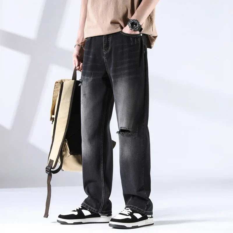 Bryce - Distressed Straight Leg Jeans