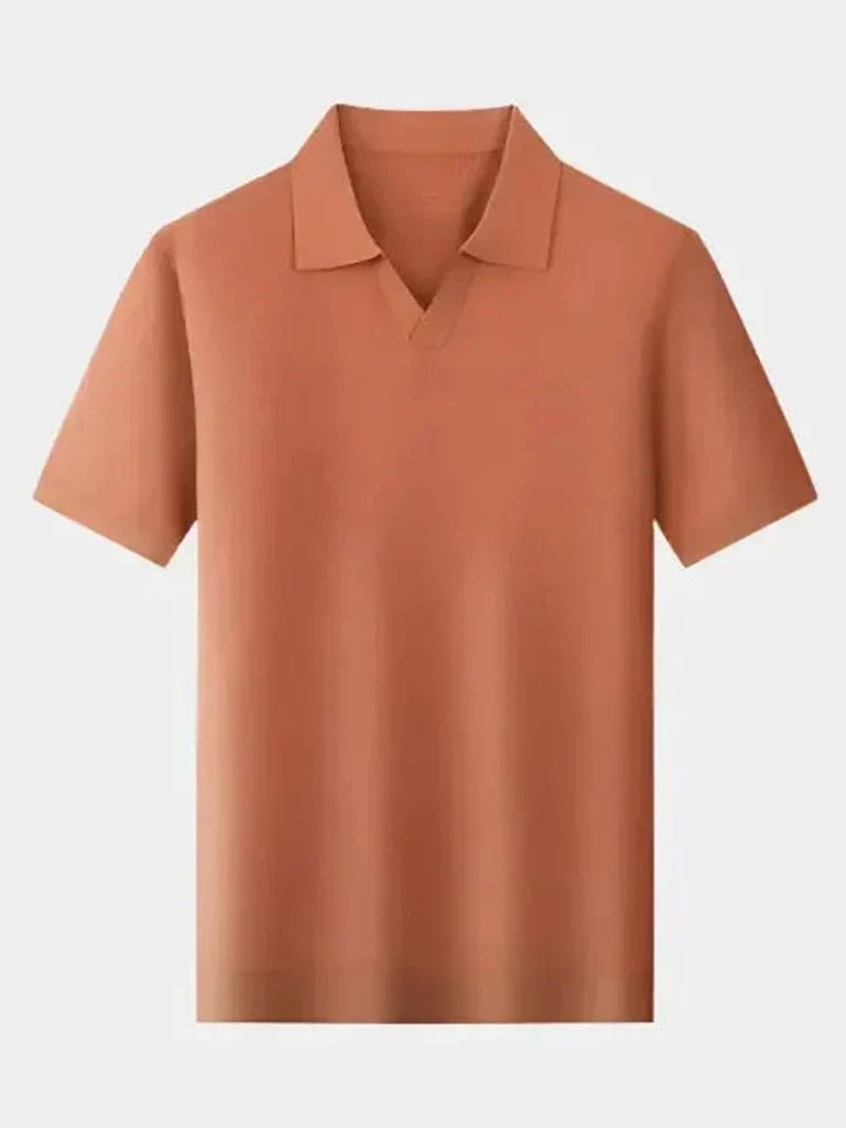 Alain - Open Collar Short Sleeve Polo