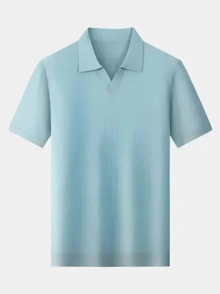 Alain - Open Collar Short Sleeve Polo