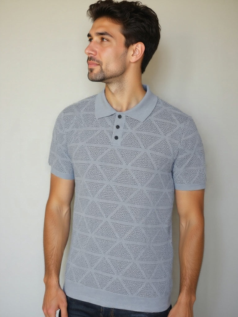 Daniel - Geometric Textured Polo