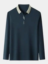 Patrick - Long Sleeve Polo with Ribbed Cuffs