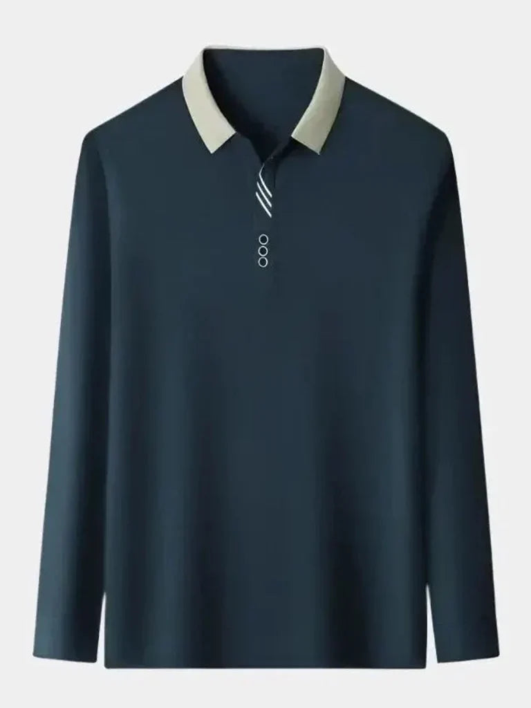 Patrick - Long Sleeve Polo with Ribbed Cuffs