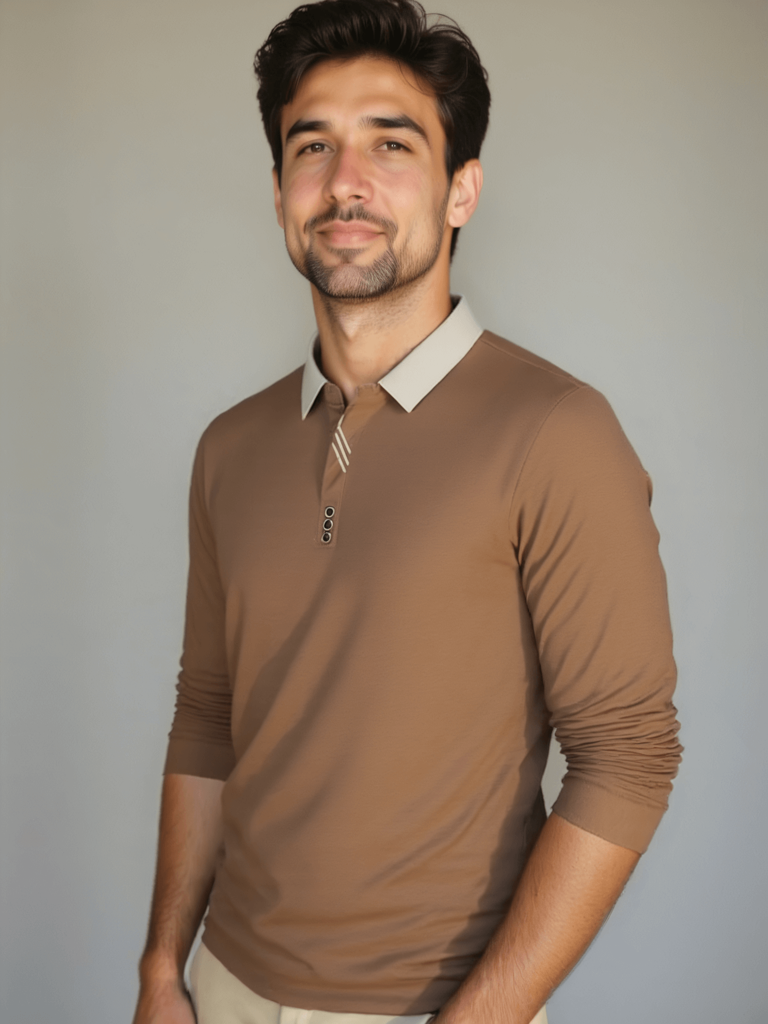 Patrick - Long Sleeve Polo with Ribbed Cuffs