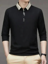 Patrick - Long Sleeve Polo with Ribbed Cuffs