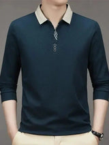 Patrick - Long Sleeve Polo with Ribbed Cuffs