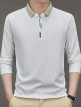 Patrick - Long Sleeve Polo with Ribbed Cuffs