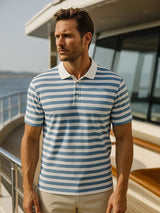Kevin - Blue Striped Polo