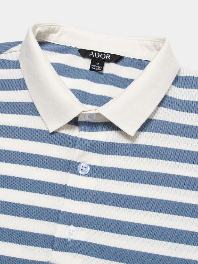 Kevin - Blue Striped Polo