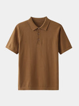 Brandon - Classic Short Sleeve Polo with Button Placket