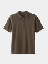 Brandon - Classic Short Sleeve Polo with Button Placket