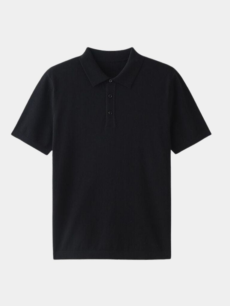 Brandon - Classic Short Sleeve Polo with Button Placket