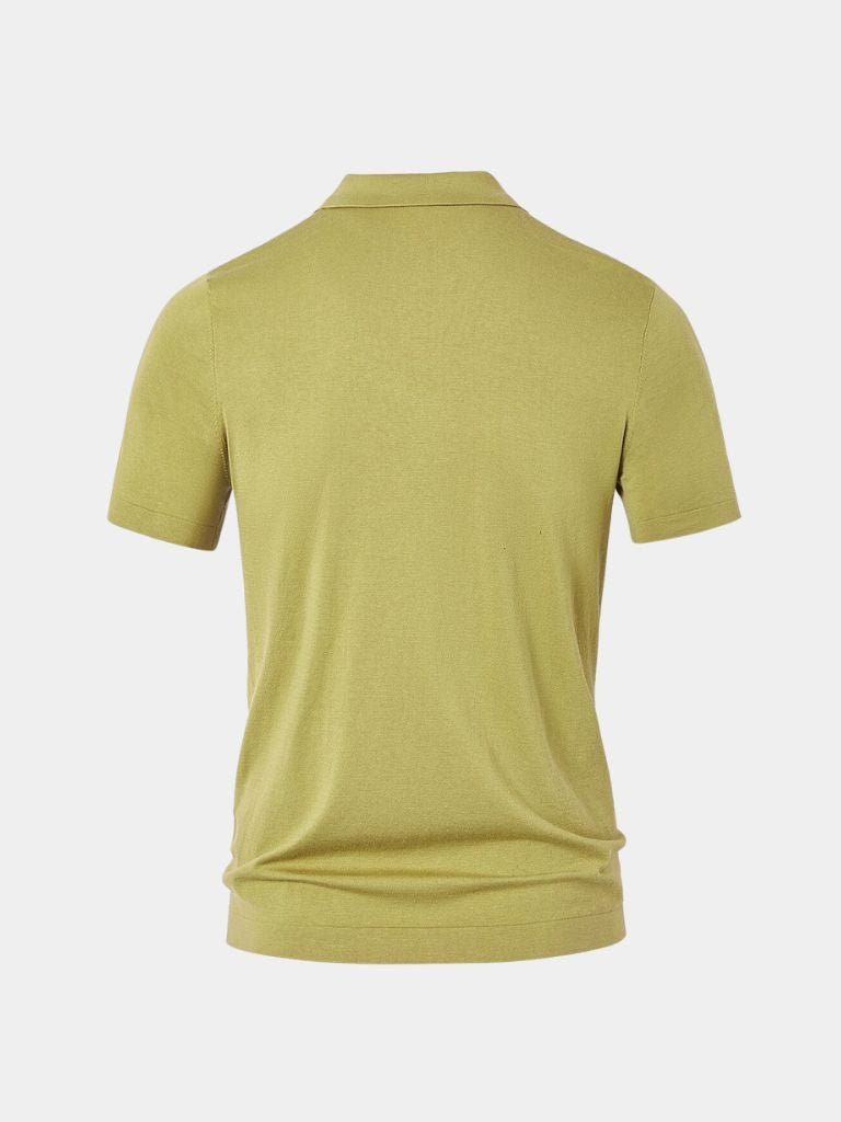Brandon - Classic Short Sleeve Polo with Button Placket