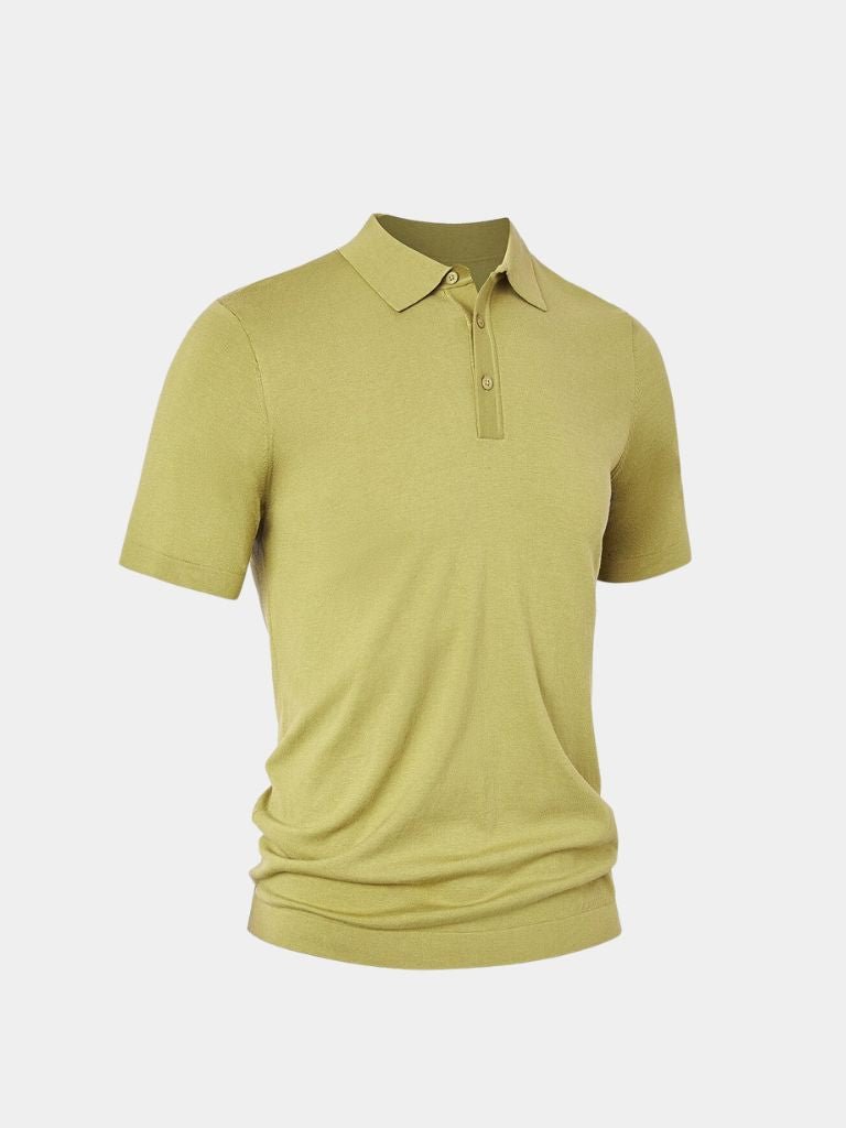 Brandon - Classic Short Sleeve Polo with Button Placket