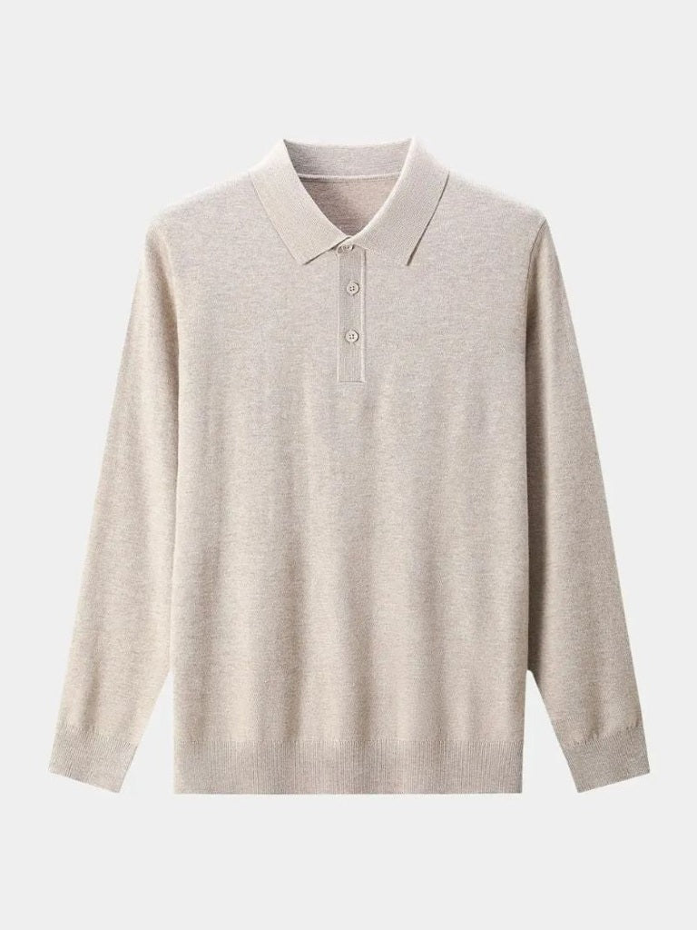 Brett - Plain Long Sleeve Polo