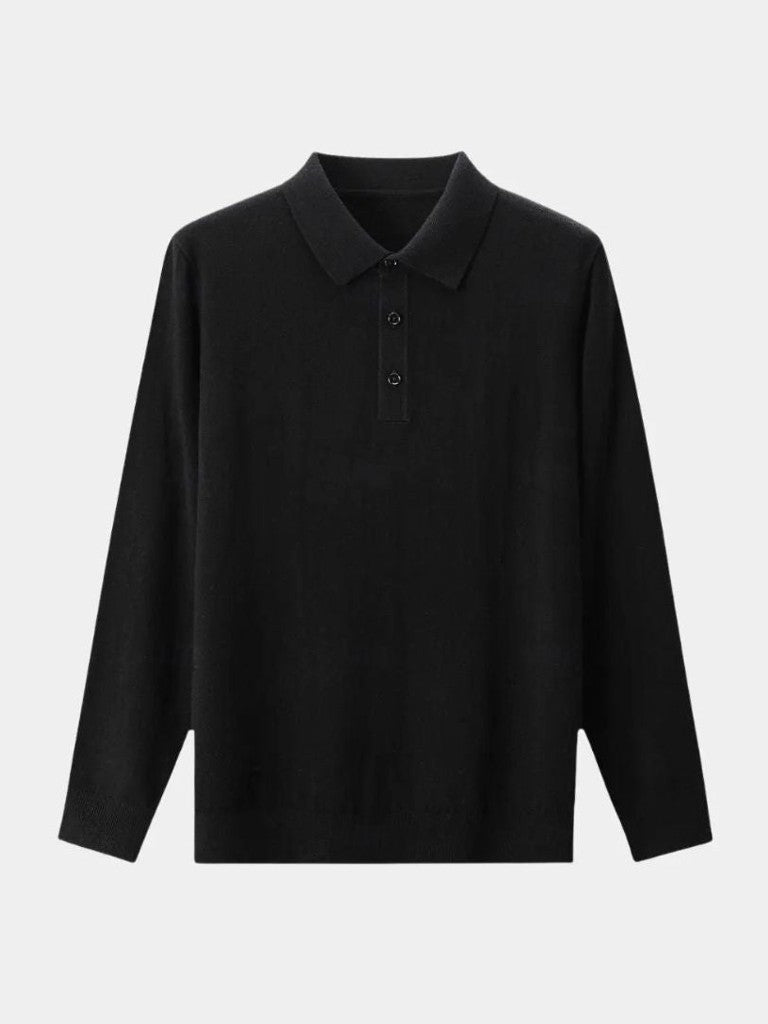 Brett - Plain Long Sleeve Polo