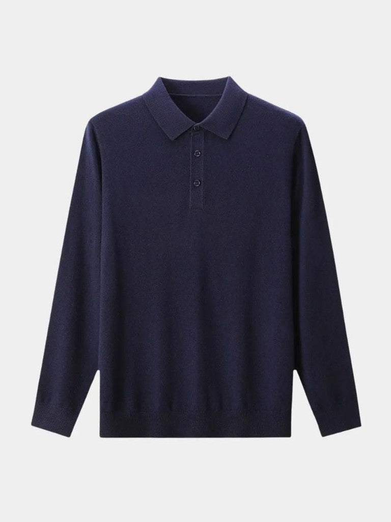 Brett - Plain Long Sleeve Polo