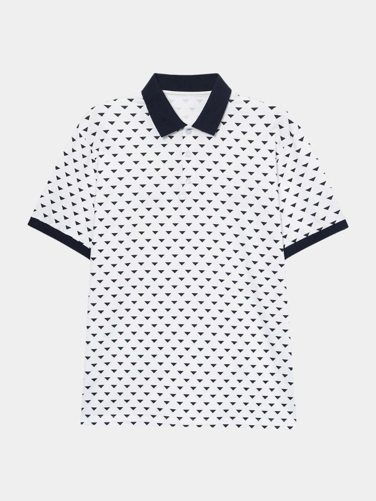 Brent - Black Patterned Polo