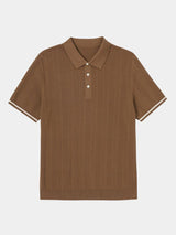 Brian - Brown Textured Polo