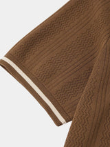 Brian - Brown Textured Polo
