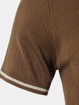 Brian - Brown Textured Polo