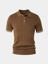 Brian - Brown Textured Polo