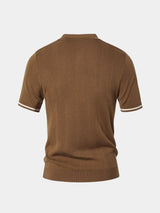 Brian - Brown Textured Polo