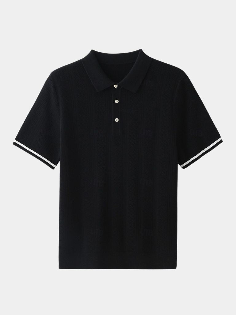 Brian - Brown Textured Polo