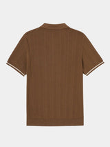 Brian - Brown Textured Polo