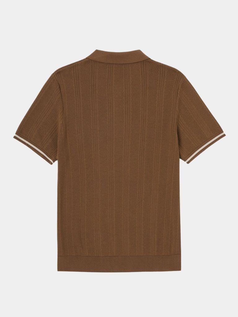 Brian - Brown Textured Polo
