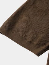 Bryce - Knit Polo with Open Lapel Collar
