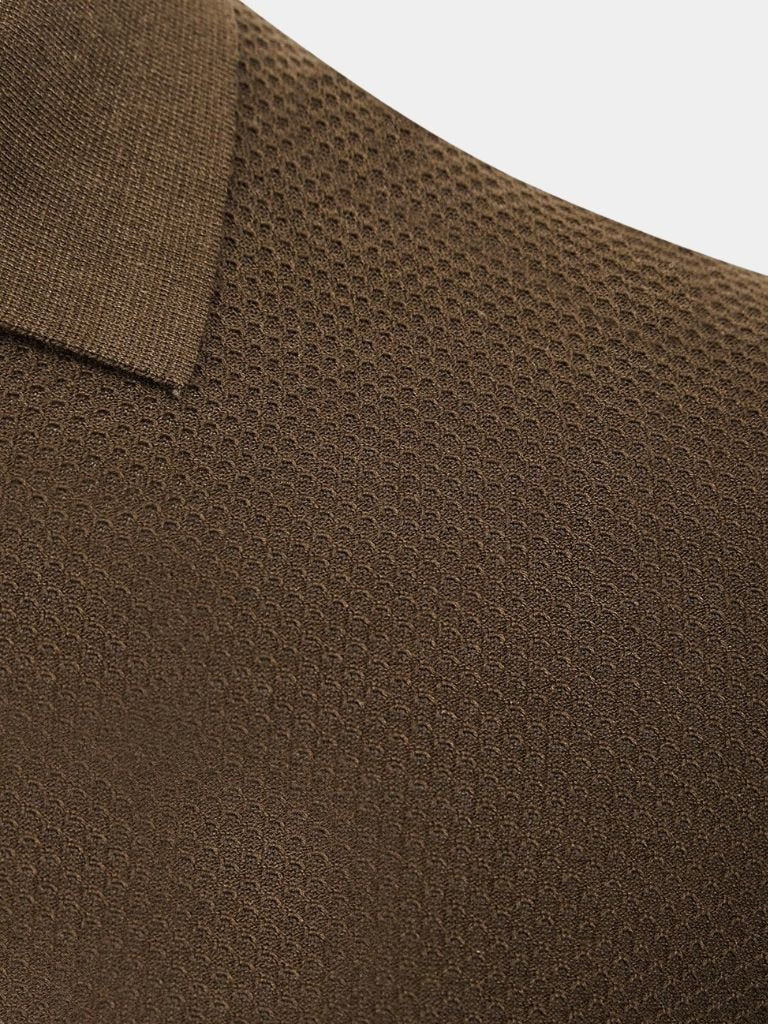 Bryce - Knit Polo with Open Lapel Collar