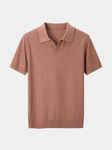 Bryce - Knit Polo with Open Lapel Collar