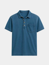 Cameron - Denim Look Polo with Chest Pocket