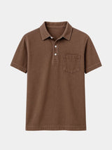 Cameron - Denim Look Polo with Chest Pocket