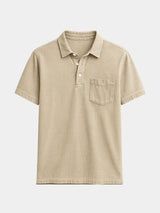 Cameron - Denim Look Polo with Chest Pocket
