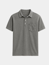 Cameron - Denim Look Polo with Chest Pocket