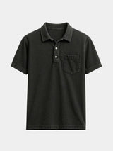 Cameron - Denim Look Polo with Chest Pocket