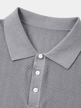 Cody - Brown Textured Knit Polo
