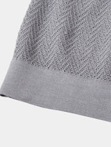 Cody - Brown Textured Knit Polo