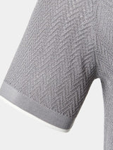 Cody - Brown Textured Knit Polo
