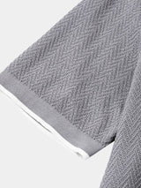 Cody - Brown Textured Knit Polo
