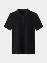 Cody - Brown Textured Knit Polo