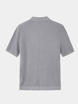 Cody - Brown Textured Knit Polo