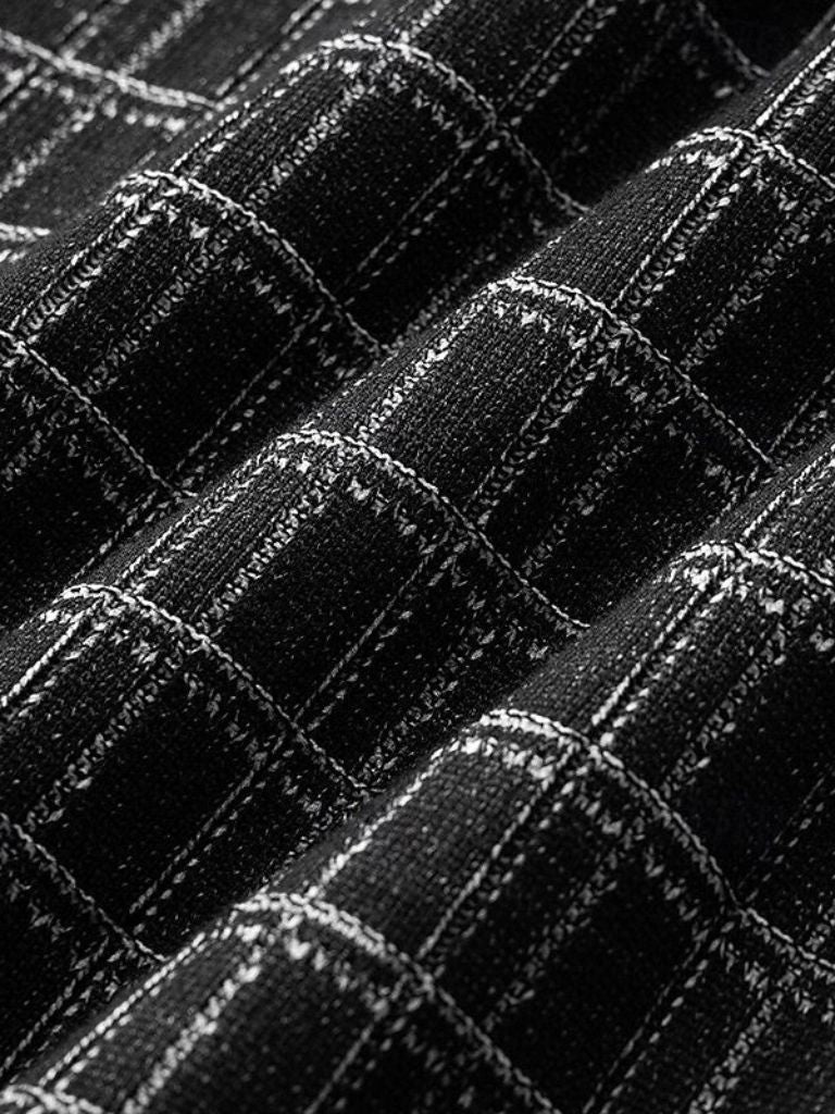 Dallas - Black Textured Knit Polo