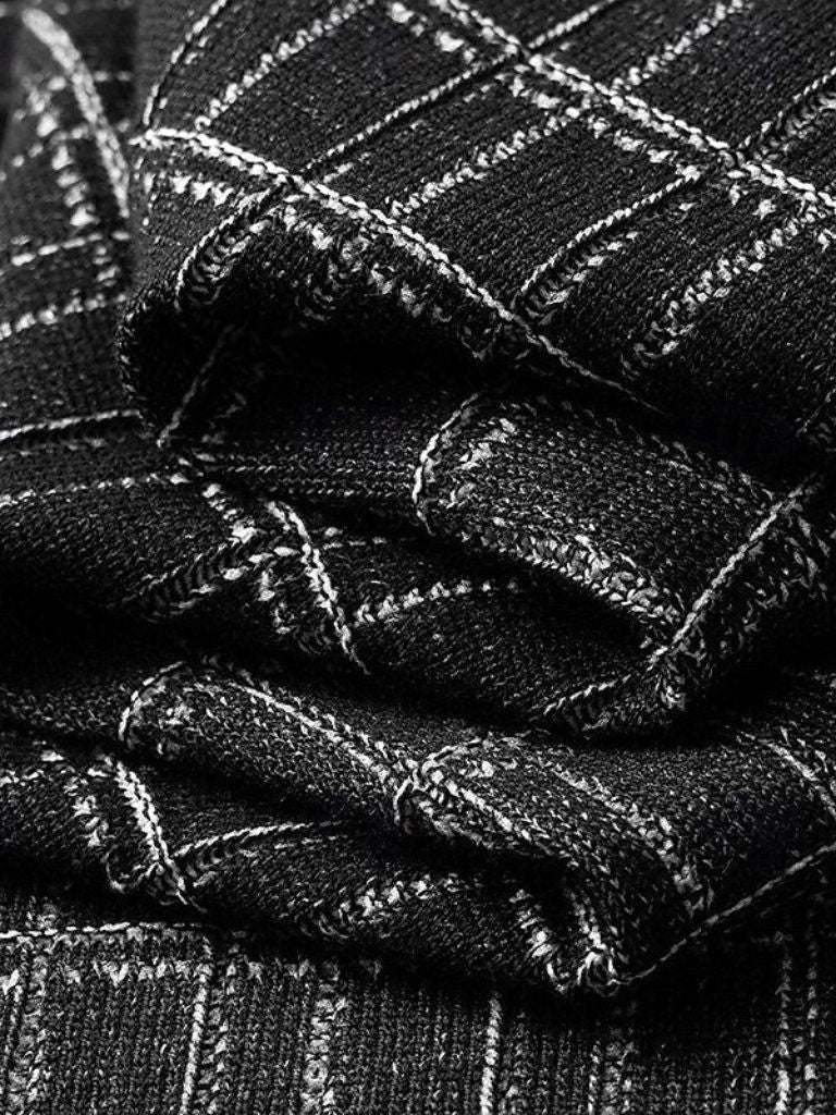 Dallas - Black Textured Knit Polo