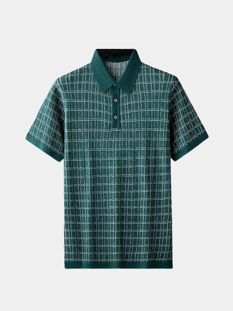 Dallas - Black Textured Knit Polo