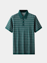 Dallas - Black Textured Knit Polo