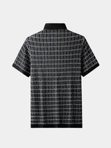 Dallas - Black Textured Knit Polo